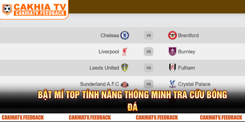 Bật mí top tính năng thông minh tra cứu bóng đá