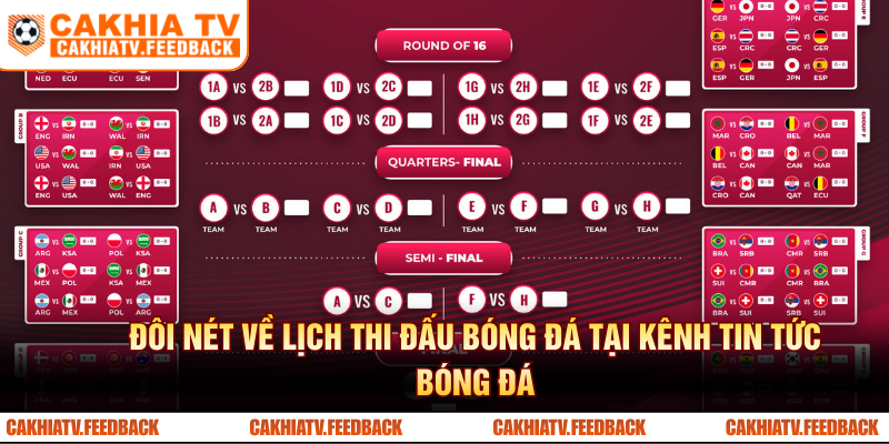 Đôi nét về lịch thi đấu bóng đá tại kênh tin tức Cakhia TV